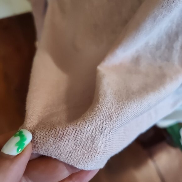 Eileen Fisher 70% Linen Top Sweater Blouse Shirt Pale Pink Boat Neck - Picture 4 of 10